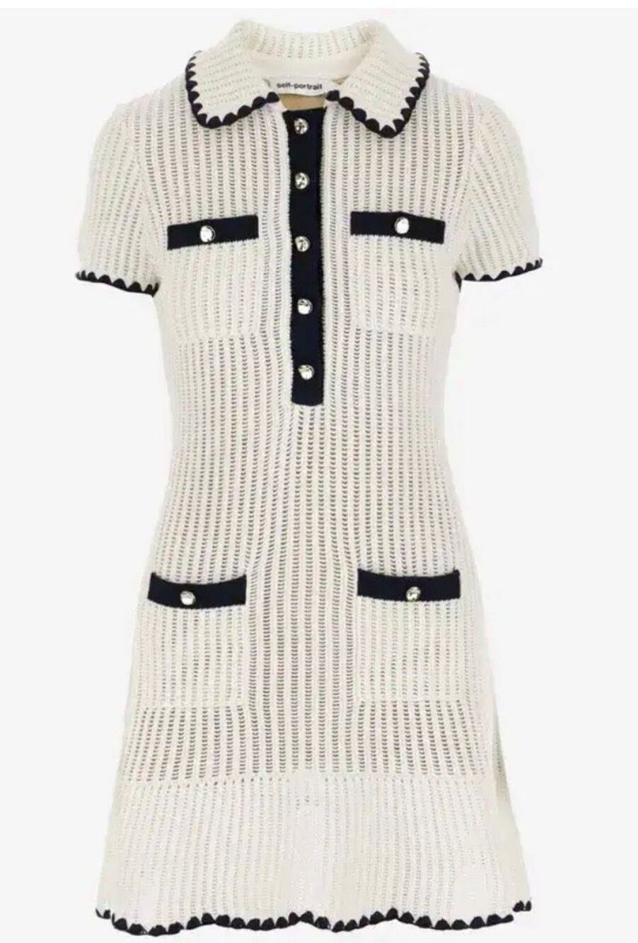 Self-Portrait Cotton Blend Knit Dress Size M (6) NWT